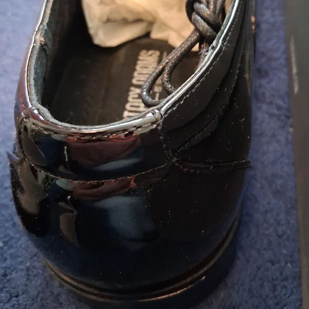 Stacy Adams Men's Black Patent Leather Tuxedo Cap Toe Oxford Wedding Shoes